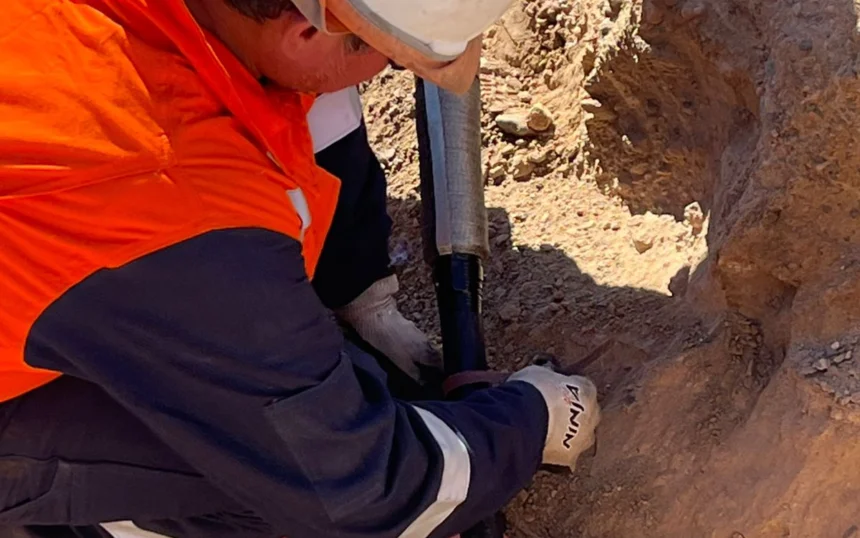 instalación de mufa MT parque eólico